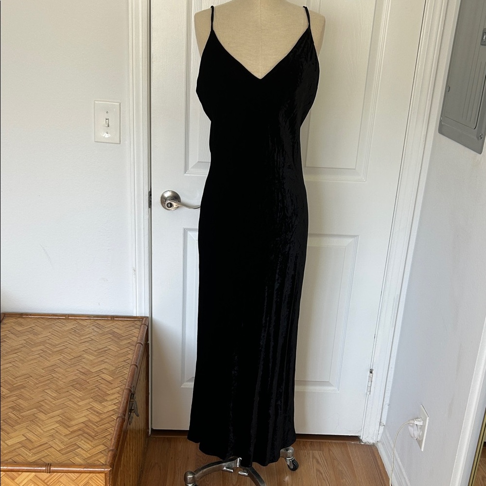 L'AGENCE Black Velvet Dress